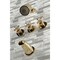 Kingston Brass Tub and Shower Faucet, Polished Brass, Wall Mount KBX8132ZX - alternate 2